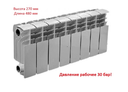 Радиатор ''Корвет BM'' 200/06 - 100 мм, биметаллический от интернет-магазина russkiy-radiator.ru